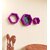 Onlinecraft Wooden Rack Shelf Wooden Wall Shelf (Number Of Shelves - 3, Purple)