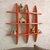 Onlinecrafts Wooden Wall Shelf Wooden Wall Shelf (Number Of Shelves - 12, Orange)