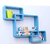 Onlinecraft Ch2756 Wooden Wall Shelf 3 Attach ( Blue) Wooden Wall Shelf (Number Of Shelves - 3, Blue)