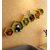 Onlinecraft Wooden Wall Decorative Rack Shelf Wooden Wall Shelf (Number Of Shelves - 6, Green, Yellow, Multicolor)