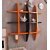 Onlinecraft Wooden Wall Self Ter Rack Orange Black Wooden Wall Shelf (Number Of Shelves - 12, Orange, Black)