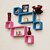 Onlinecraft Shelf 6 Ka Set ( Pink + Blue ) Wooden Wall Shelf (Number Of Shelves - 6, Multicolor)