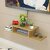 Onlinecrafts Setup Box Stand (Yellow ) Palna 1 No Wooden Wall Shelf (Number Of Shelves - 4, Yellow)