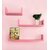 Onlinecraft Wooden Wall Shelf Wooden Wall Shelf (Number Of Shelves - 3, Pink)