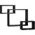 Onlinecrafts Wooden Wall Shelf Wooden Wall Shelf (Number Of Shelves - 3, Black)