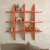 Onlinecrafts Wooden T Rack Shelf Orange Wooden Wall Shelf (Number Of Shelves - 12, Orange)