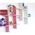 Onlinecraft Ch2996 Wooden Wall Shelf White Pink Plus Mota Wooden Wall Shelf (Number Of Shelves - 2, Pink, White)