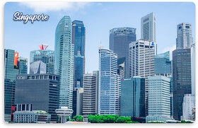 EVERCAREGIFTS Singapore Country Fridge Magnet Tourism Souvenir Singapore Fridge Magnet Home Decor Gifts For Tourists