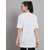 Sthulas Solid Women Round Neck White T-Shirt