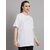 Sthulas Solid Women Round Neck White T-Shirt