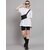 Sthulas Solid Women Round Neck White T-Shirt