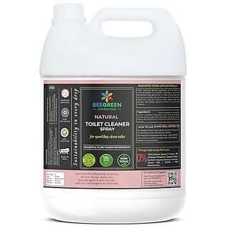 Beegreen Natural Toilet Cleaner Spray- 5L | Removal of Tough Stains And Bad Odor | Plant based Ingredients | Chemical Free | Sulphates And Paraben Free