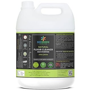 Beegreen Natural Floor Cleaner Multi-Purpose- 5L | Eco-Friendly And Biodegradable | Limescale Remover| 100% Plant based | Non Toxic | Chemical Free | Family Safe
