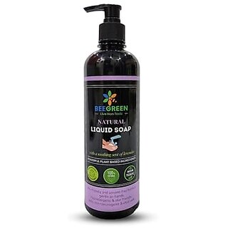 Beegreen Liquid Soap Lavender- 500 ml | Eco-Friendly And Biodegradable |Safe For Sensitive Skin| 100% Natural And Plant based