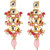 Lucky Jewellery Traditional Back Meenkari Gold Plated uncut kundan Magenta Pink Earrings (195-J5EK-1664-PKR)