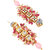 Lucky Jewellery Traditional Back Meenkari Gold Plated uncut kundan Magenta Pink Earrings (195-J5EK-1664-PKR)
