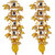 Lucky Jewellery Traditional Back Meenkari Gold Plated uncut kundan Yellow Earrings (195-J5EK-1664-Y)