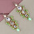 Lucky Jewellery Traditional Gold Plated Kundan Stone Parrot Green Earrings for Girls & Women (260-MEK-1812-PRT)