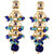 Lucky Jewellery Traditional Back Meenkari Gold Plated kundan Blue Earrings for Girls  Women (287-J5EK-1664-EE)
