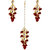 LUCKY JEWELLERY Designer Back Meena Gold Plated Kundan Maroon Color Tika Earrings for Girls  women (293-J5E2K-1810-M)