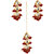 LUCKY JEWELLERY Designer Back Meena Gold Plated Kundan Maroon Color Tika Earrings for Girls  women (319-J5E2K-1811-M)