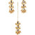 LUCKY JEWELLERY Designer Back Meena Gold Plated Kundan White Tika Earring Set for Girls  women (319-J5E2K-1811-W)