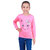 Kid Kupboard Cotton Girls Sweatshirt, Light Pink, Full-Sleeves, Crew Neck, 7-8 Years KIDS5703