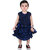 Kid Kupboard Cotton Baby Girls A-Line Frock, Dark Blue, Sleeveless, Crew Neck, 2-3 Years KIDS5705