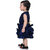 Kid Kupboard Cotton Baby Girls A-Line Frock, Dark Blue, Sleeveless, Crew Neck, 2-3 Years KIDS5705