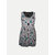 Girls Grey AOP Printed Sleeveless Frock