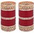 Lucky Jewellery Maroon Punjabi Chura Bridal Wedding Bangle Set For Women (1617-M1C1-LJ153-M22)