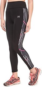 Ninq Printed Women Pink, Black Tights