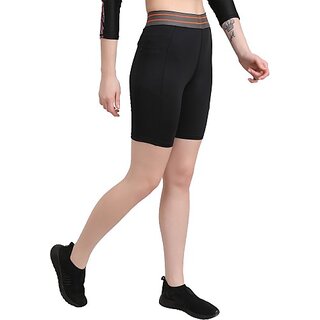 Ninq Solid Women Black Tights