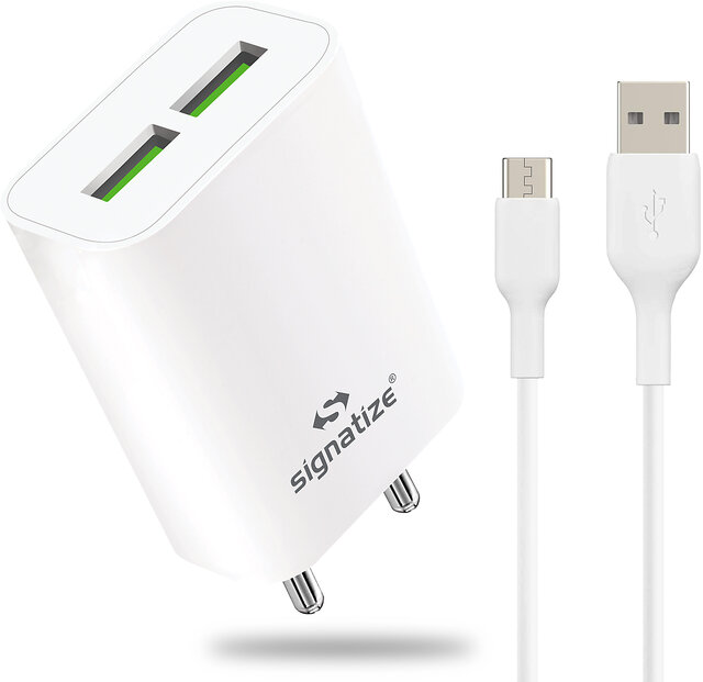 Buy SIGNATIZE Dual Port 3.5A Wall Micro Charger, USB Wall Charger Fast ...
