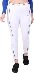 Ninq Striped Women White Tights