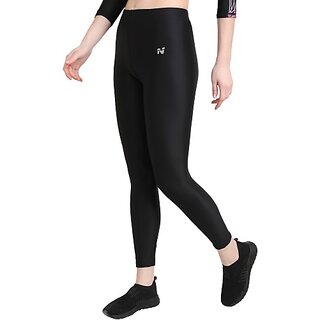 Ninq Striped Women Black Tights