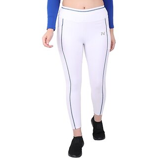 Ninq Striped Women White Tights