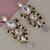 LUCKY JEWELLERY Designer Gold Plated Kundan Grey Color Tika Earring Set for Girls  women (320-ME2K-1812-GR)