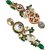 LUCKY JEWELLERY Designer Back Meena Gold Plated Kundan Green Color Tika Earring Set for Girls  women (408-J5E2K-1839-G)