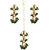 LUCKY JEWELLERY Designer Back Meena Gold Plated Kundan Green Color Tika Earring Set for Girls  women (319-J5E2K-1811-G)