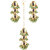 LUCKY JEWELLERY Designer Back Meena Gold Plated Kundan Mint Color Tika Earrings for Girls  women (319-J5E2K-1811-MNT)