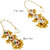 LUCKY JEWELLERY Designer Back Meena Gold Plated Kundan Yellow Tika Earring Set for Girls  women (319-J5E2K-1811-Y)