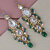 LUCKY JEWELLERY Designer Gold Plated Kundan Green Tika Earring Set for Girls  women (320-ME2K-1812-G)
