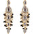 LUCKY JEWELLERY Designer Gold Plated Kundan Grey Color Tika Earring Set for Girls  women (320-ME2K-1812-GR)
