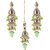 LUCKY JEWELLERY Designer Gold Plated Kundan Parrot Green Color Tika Earring Set for Girls  women (320-ME2K-1812-PRT)