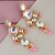 LUCKY JEWELLERY Designer Back Meena Gold Plated Kundan Peach Color Tika Earring for Girls  women (408-J5E2K-1839-PH)