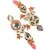 LUCKY JEWELLERY Designer Back Meena Gold Plated Kundan Peach Color Tika Earring for Girls  women (408-J5E2K-1839-PH)