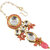 LUCKY JEWELLERY Designer Back Meena Gold Plated Kundan Peach Color Tika Earring for Girls  women (408-J5E2K-1839-PH)