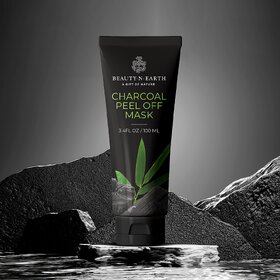 BEAUTY-N-EARTH Charcoal Peel off Mask,100ml  Tan removal face mask  Peel off mask Blackhead removal  Face mask for men + women