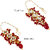 LUCKY JEWELLERY Designer Back Meena Gold Plated Kundan Maroon Color Tika Earrings for Girls  women (293-J5E2K-1810-M)
